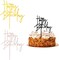 3PCS Happy Birthday Acrylic Cake Toppers – DIY Party Decorations (Black, Gold, Pink)